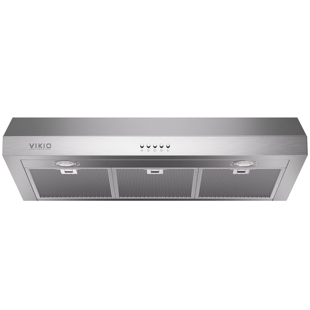 VIKIO HOME Under Cabinet Range Hood 30 Inch, 1200 CFM Dual-Motor Kitchen Vent with LED Lights, Button Control, Ducted Vent Hood, Reusable 5-Layer Aluminum Filters, Stainless Steel