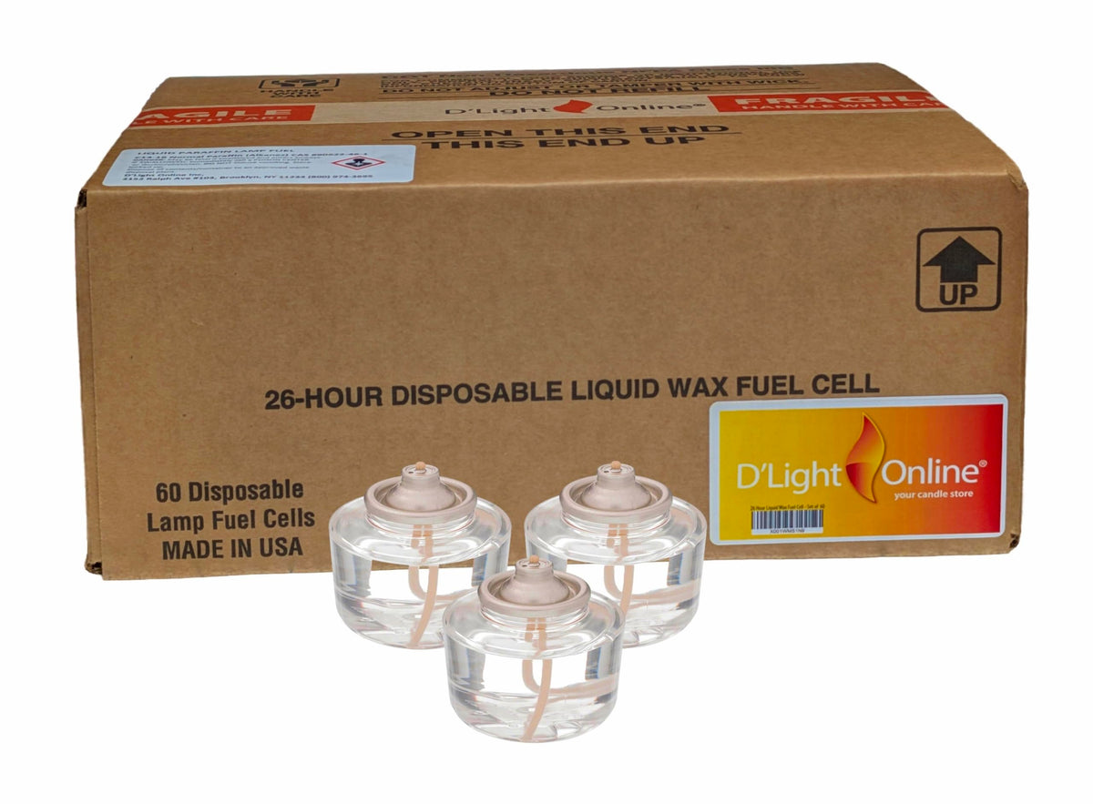 D'Light Online HD12-144 Disposable Liquid Candles 12 Hour Liquid Votive Fuel Cell Oil Candle Cartridge Clear Votive Candles Fuel Cells for Restaurant, Hotels, Wedding Table Top Lights - Set of 144