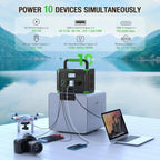 500W Portable Power Station 519.48Wh Outdoor Solar Generator Backup Battery