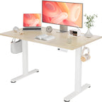 YDN 32 x 19 Inch White Electric Standing Desk