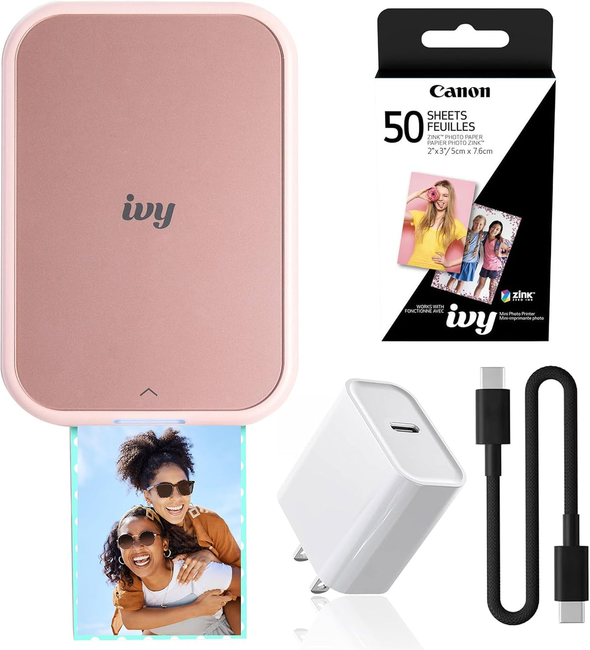 Canon Ivy 2 Mini Photo Printer (5452C017) Bundle