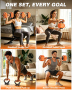 Rendpas 4-in-1 Adjustable Dumbbell Set with Foldable Bench for Home Gym