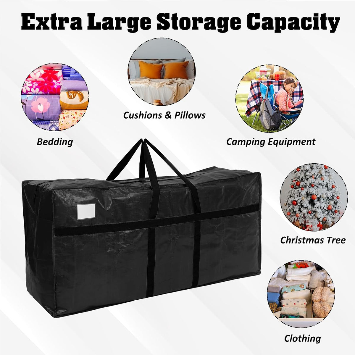 Windyun 4 Pcs 195 Gallon Extra Large Moving Bags XXL Heavy Duty Storage Bag