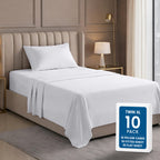 Bulk 8-Pack King Sheet Set, 4pc Set For Hotel, Resort & Motel, White
