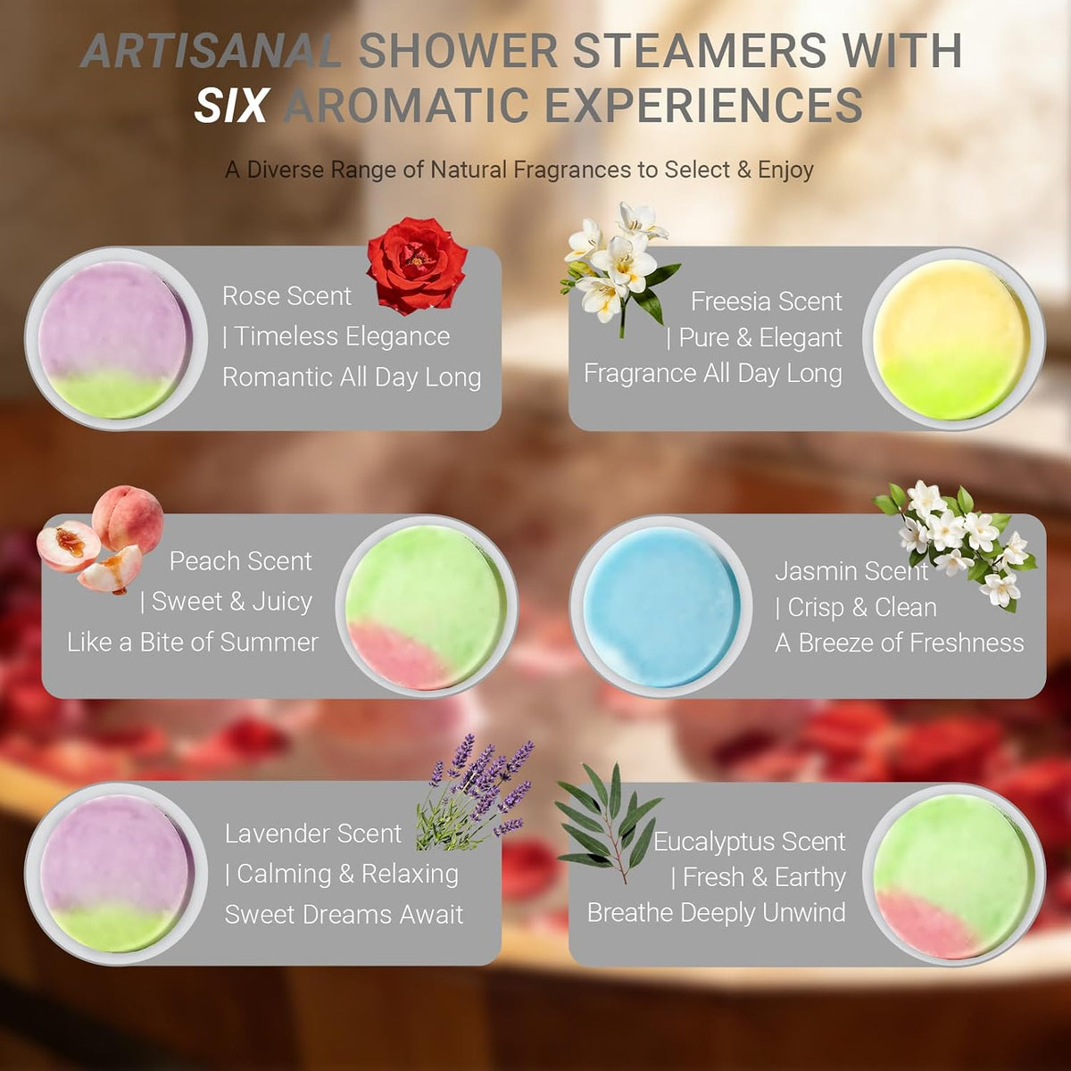 Shower Steamers Aromatherapy Gifts for Women and Men, 48 Pack
