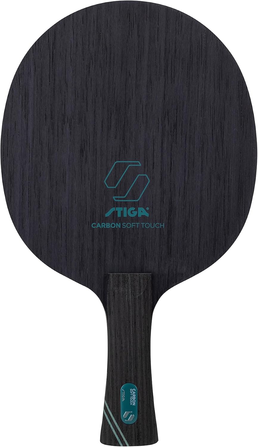 STIGA Carbon Soft Touch Table Tennis Paddle, Lightweight Carbon Fiber & Balsa Wood Blade for Speed, Control & Offensive Play