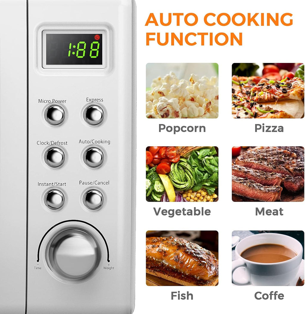 0.7Cu.ft Mini Microwave Countertop w/ 5 Micro Power, 700W