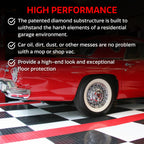 SnapLock RaceDeck Diamond 12"x12" Interlocking Garage Tiles, 48pk, Red