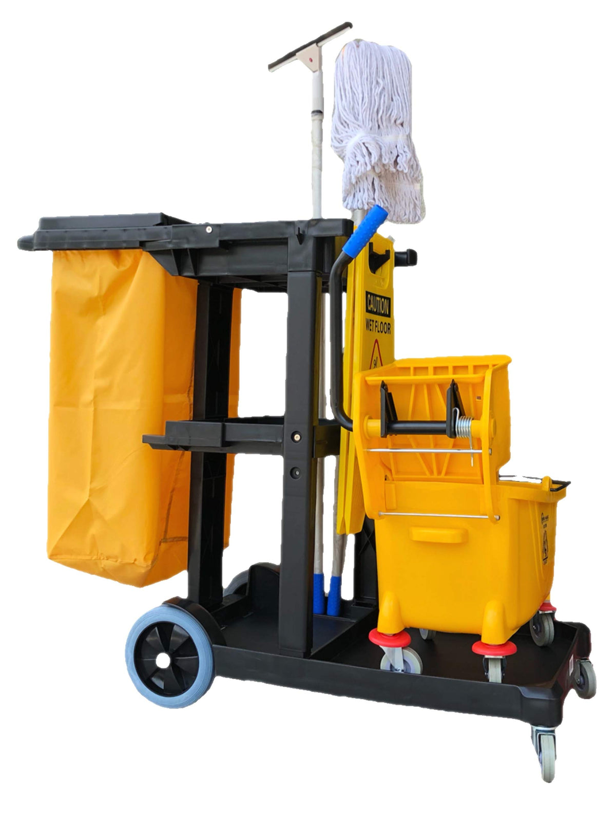 Simpli-Magic Rolling Utility Cart on Wheels, Heavy Duty with Ergonomic Handle, Deep Shelves for Garage, Warehouse, Workshop, 600-Pound Capacity, 40x33x17-Inch, Steel, Black