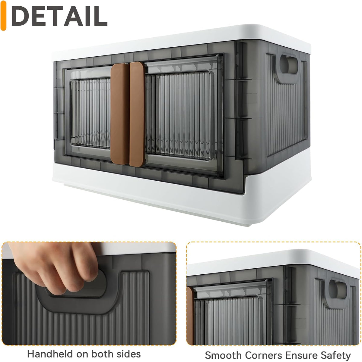 Storage Box, Plastic Cabinet, 8.4 Gals (32L) Each One, 4 Packs