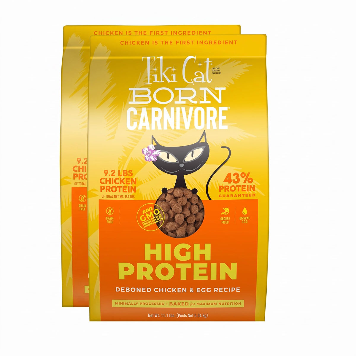 Tiki Cat Born Carnivore Dry Cat Food, Deboned Chicken & Egg, 11.1 lb Bag