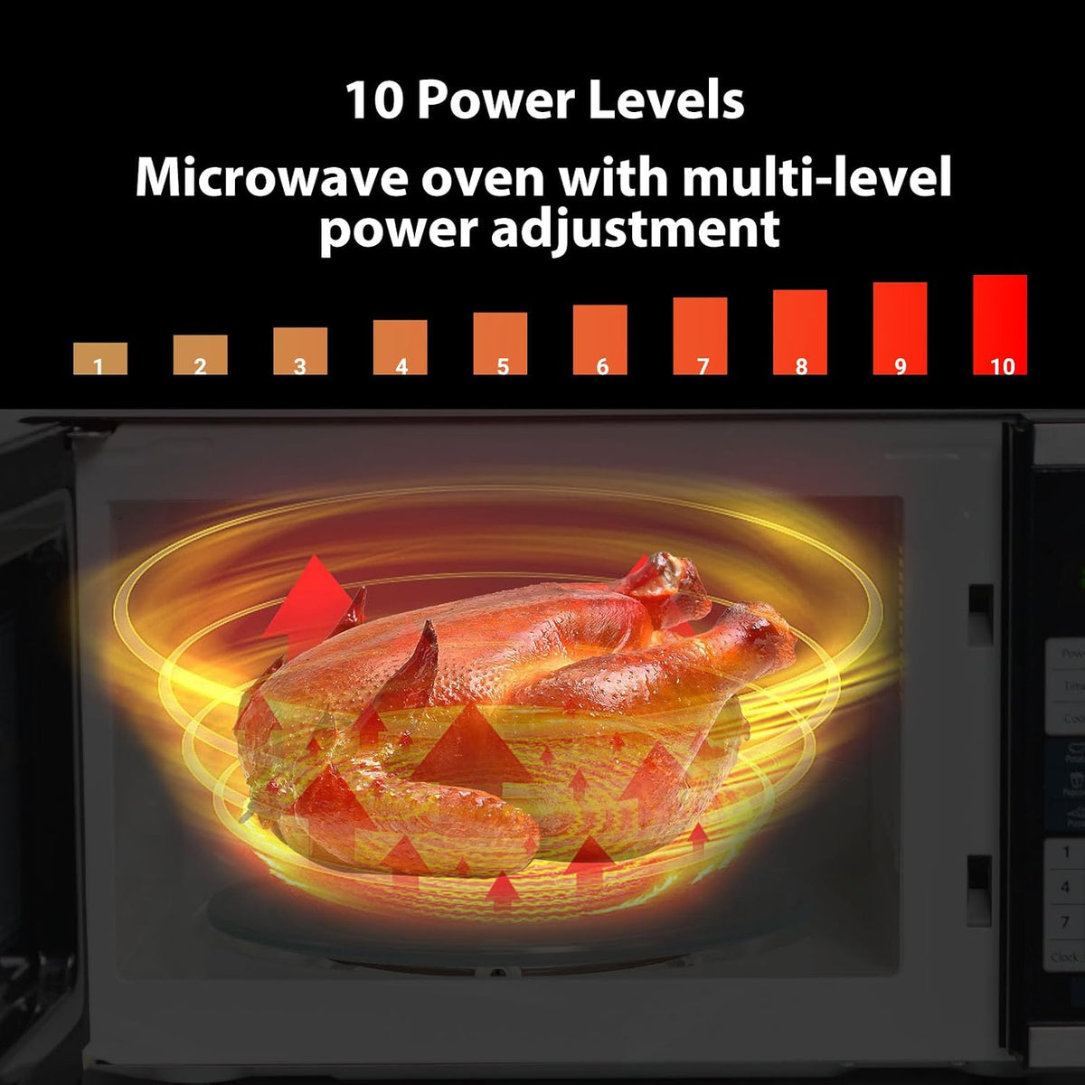 Small Microwave Countertop 0.7 Cu.Ft Compact Microwaves 700W, 6 Auto Menus with One-Touch Express Cook, Child Lock, for Apartment Dorms Small Spaces