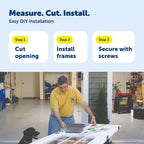 PetSafe Freedom Aluminum Dog & Cat Door, Pets up to 100 lbs, Large, White