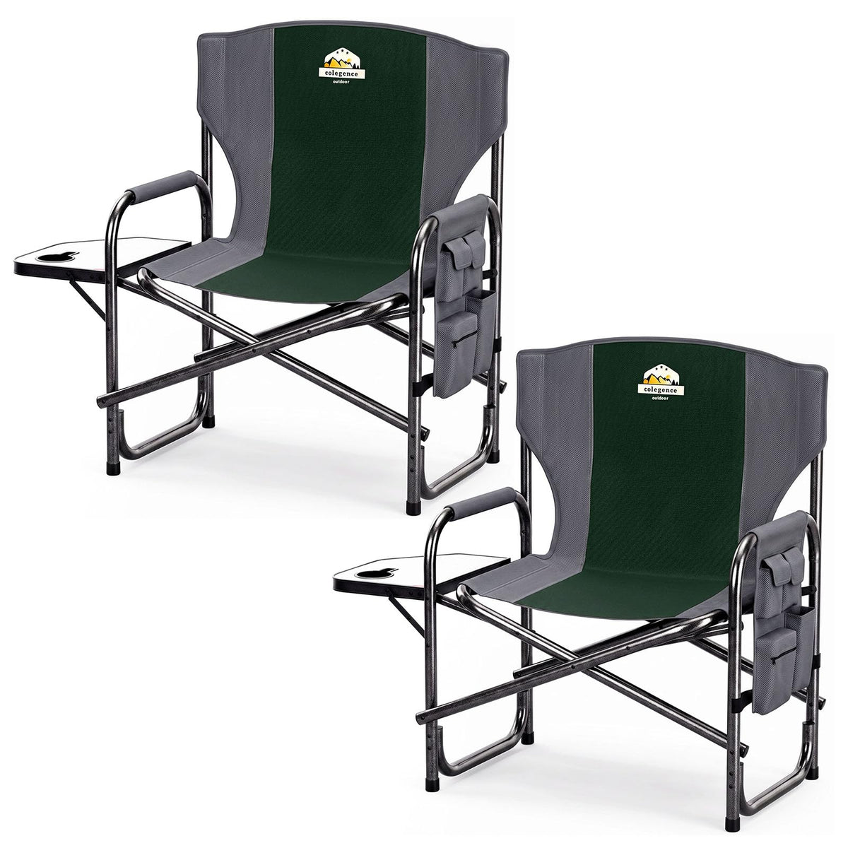 Colegence Oversized Camping Chair, 600-lb Capacity, Heavy-Duty Steel Frame