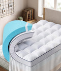 Queen 4 Inch Dual Layer Memory Foam Mattress Topper, Cooling Gel Pad