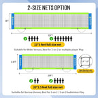 Portable Outdoor Volleyball Badminton Combo Net Set with 2 Nets
