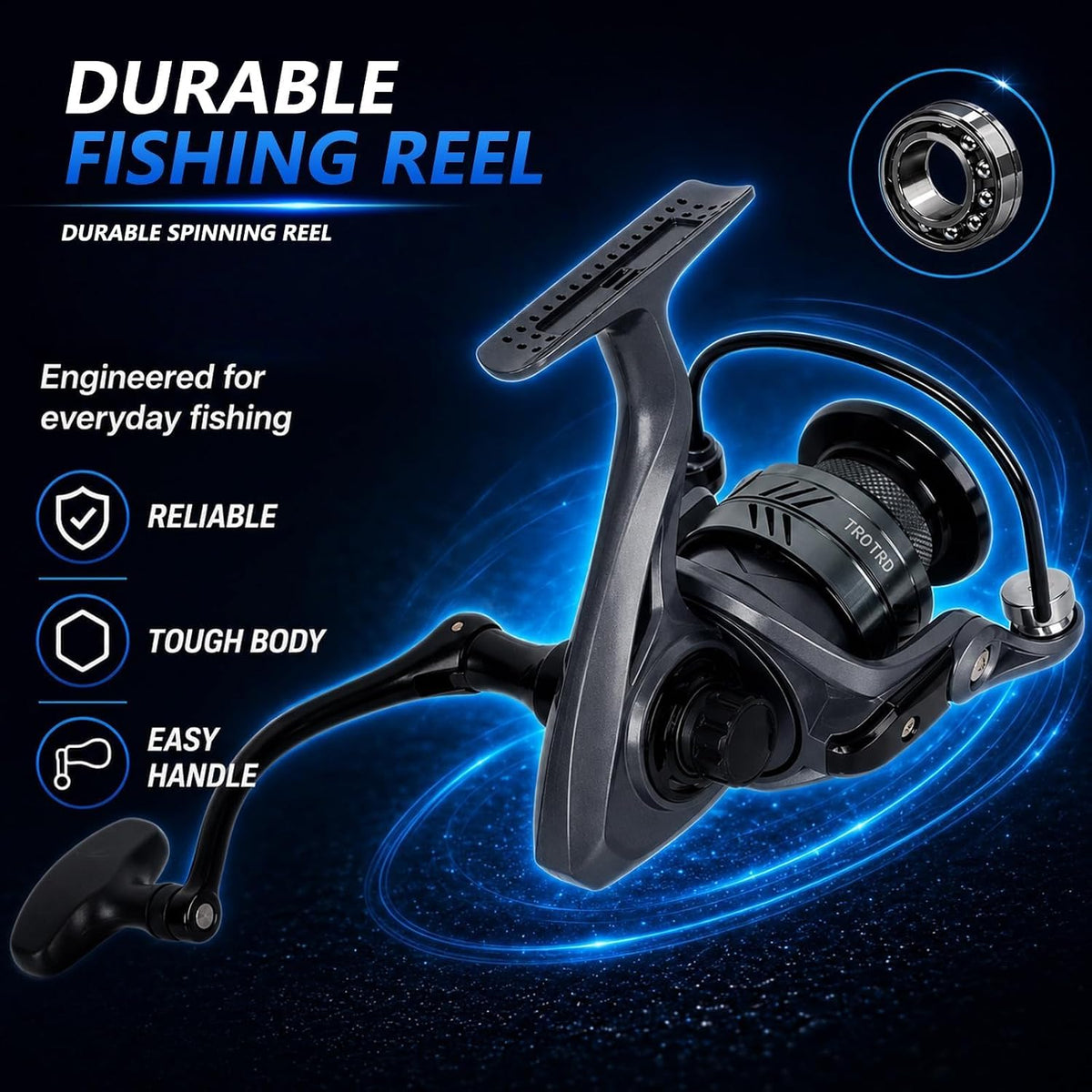 Fishing Rod and Reel Combo Kit—Telescopic Fishing Rod, Collapsible Fishing Rod, Portable Fishing Set w/Tackle Box, Lures & Bag, 4.2oz Carbon Fiber, 5.2:1 Anti-Twist Reel, Freshwater/Light Saltwater