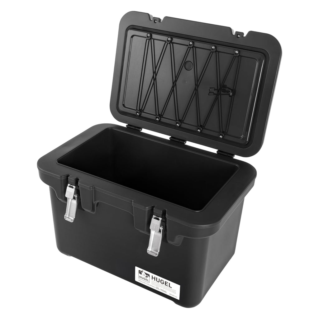 IRIS USA 6-Pack 20 Gal Heavy Duty Lockable Storage Totes with Lids, Black