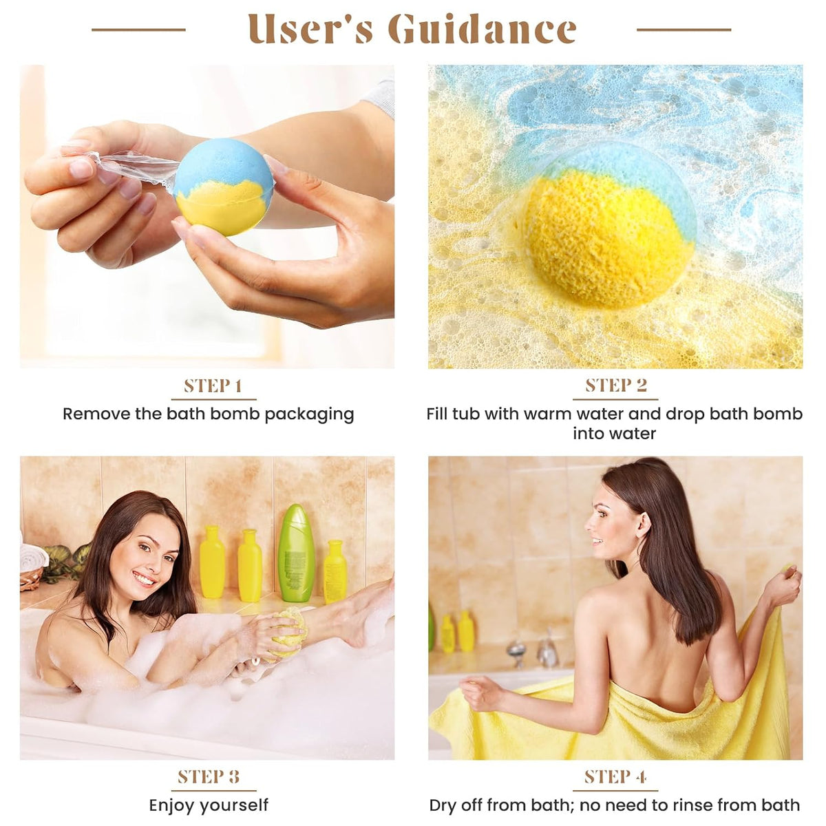 ZenBombs Bath Bombs Set, Natural Shea Butter & Safe Oil Bath Bomb