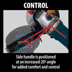 Makita GA4030K-R 4 in. Slide Switch Angle Grinder with Tool Case (Renewed)
