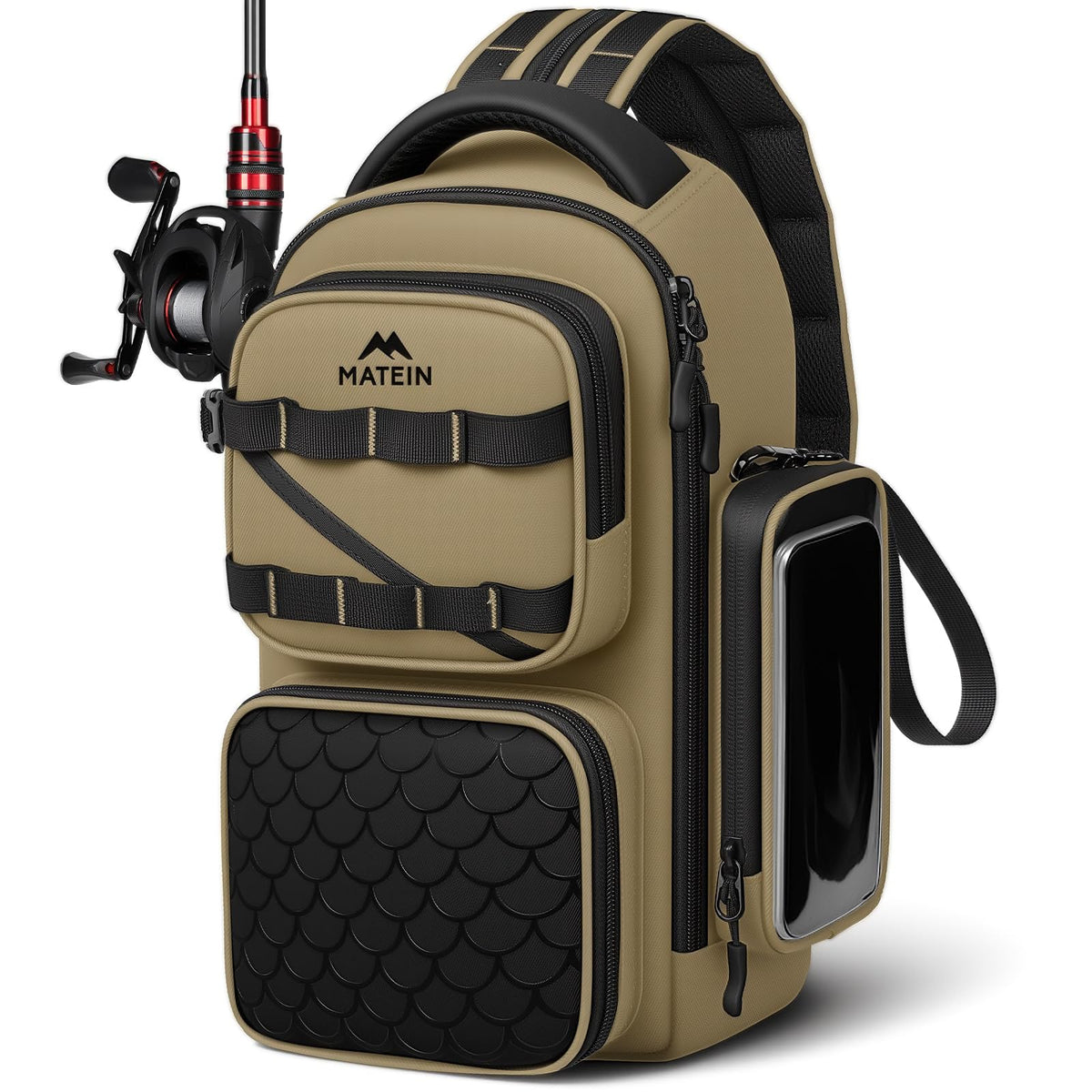 MATEIN Fishing Sling Bag with Phone Pouch, 3600 Tackle Box Backpack
