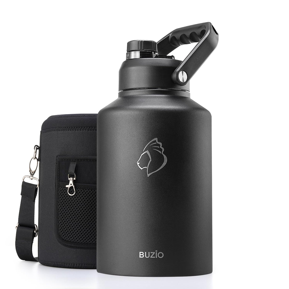 BUZIO 2 Gallon Water Jug Insulated Insulated with Fixed-Angle Large Handle