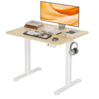 Claiks Electric Height Adjustable Standing Desk, 48x24 Inch, Deep Black