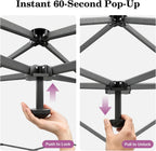 10x10 Pop Up Canopy with Sidewall, One Push Easy Setup, White