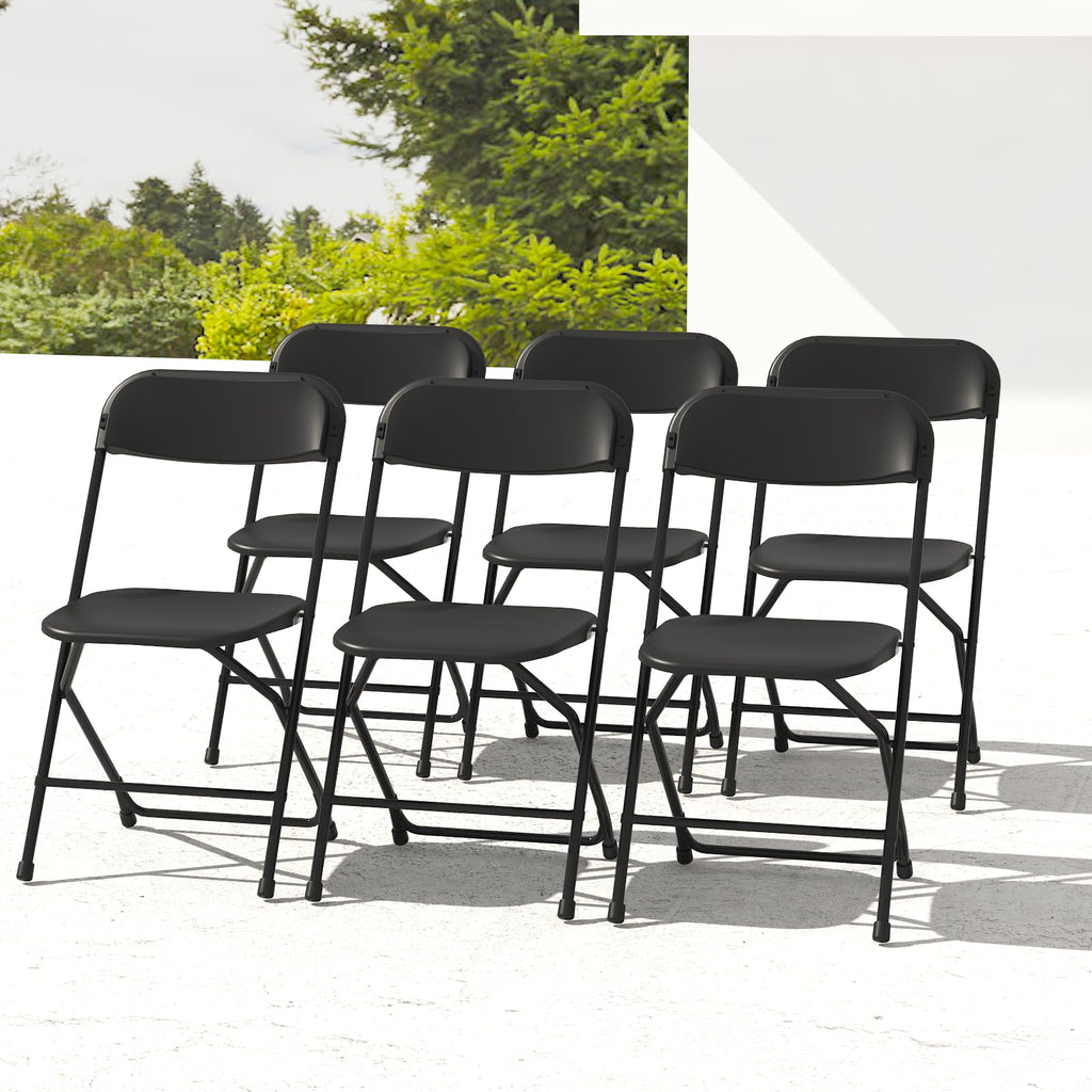 10 Pack White Folding Chairs for School Events Wedding Party Picnic