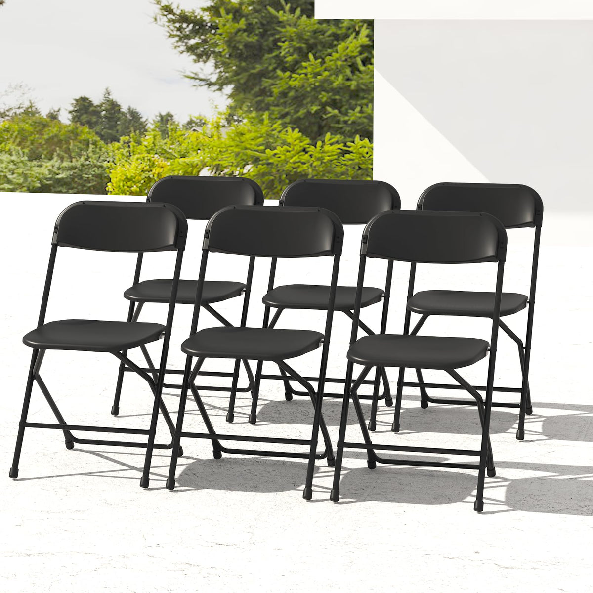 10 Pack White Folding Chairs for School Events Wedding Party Picnic