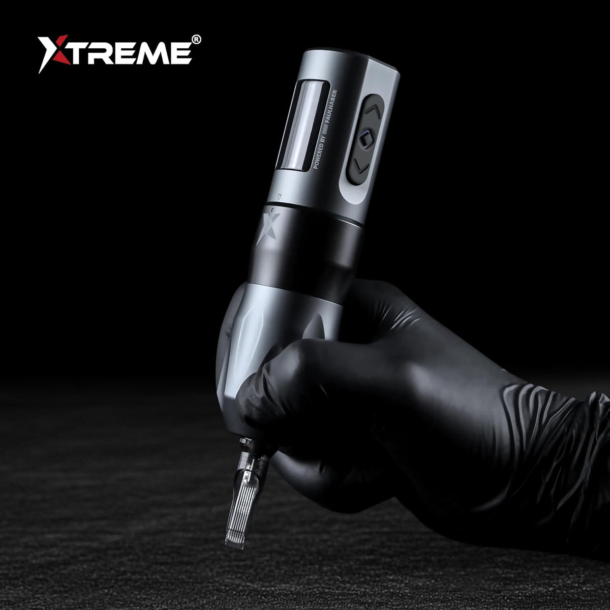XTREME X Wireless Tattoo Pen Battery- Professional Tattoo Machine with Faulhaber Brushless Motor, 0.96" TFT Display, Adjustable Stroke, 2000mAh Battery, Type-C Charging - Hard Mode