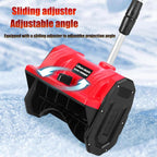 Lightweight Cordless Electric Snow Shovel with Directional Plate, Battery Powered 33000r/min Snow Blower Thrower & Adjustable Front Handle, for Driveway Deck Red
