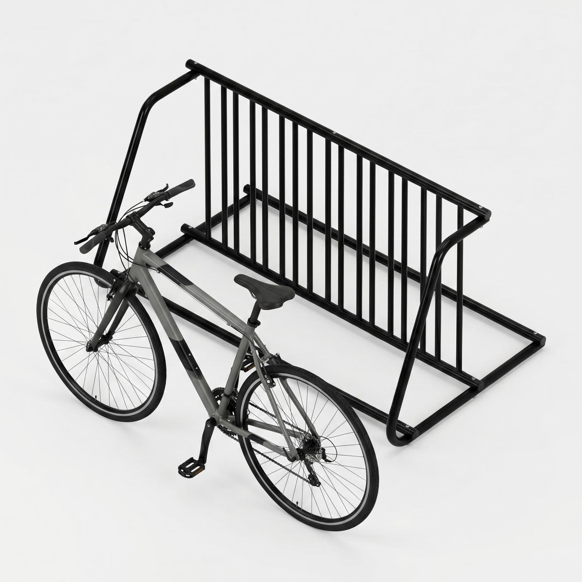 Heavy Duty 12-Bike Floor Rack – Single-Sided Freestanding Metal Stand – 147" Grid Design – for Garage, Indoor, Outdoor Cycle Parking – Easy Assembly – Bike Holder for Events