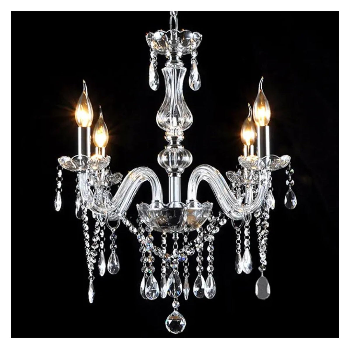 Modern Elegant Transparent Crystal Chaners Multi Arms European Style Optional Lustres De Cristal Chaner LED Without Shade Wall Lamp E14 Lustre,for Home Decor (1 Arm)