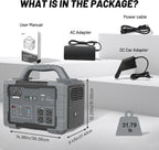 1000W Portable Power Station 1024Wh LiFePO4 for Outdoor & Home