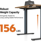 Claiks 32 x 19 Inch Rustic Brown Electric Standing Desk