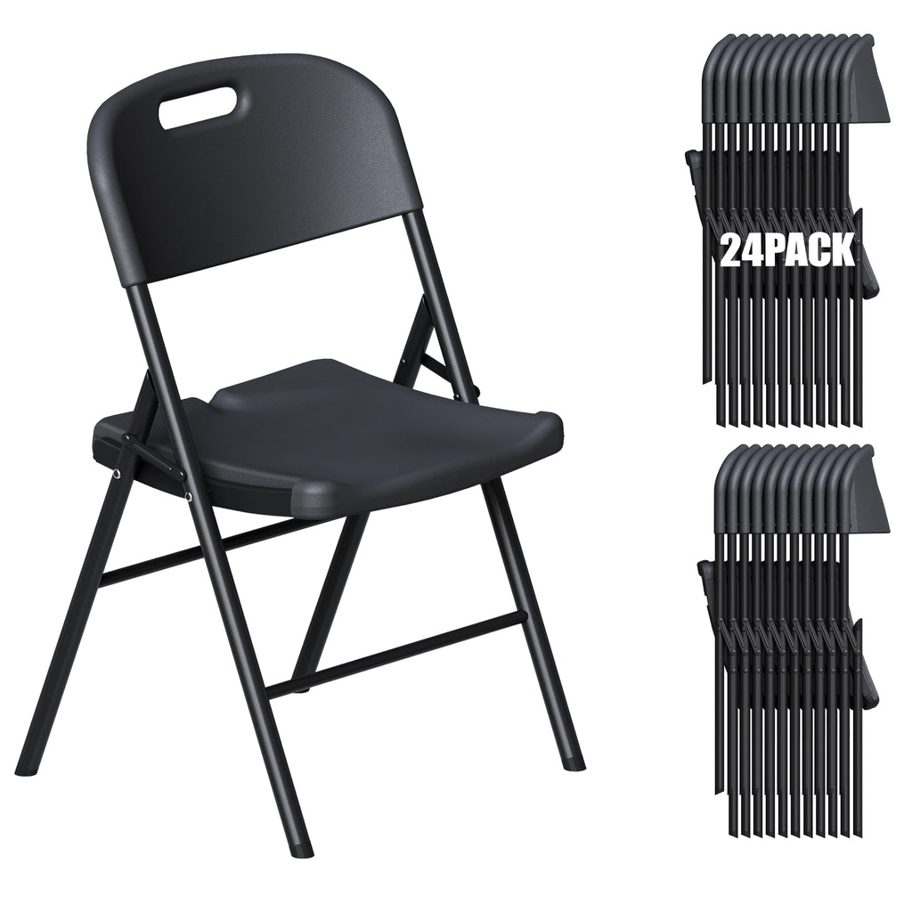 10 Pack White Folding Chairs for School Events Wedding Party Picnic