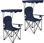 ALPHA CAMP Heavy Duty Canopy Camping Chairs with Adjustable Sunshade