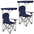 ALPHA CAMP Heavy Duty Canopy Camping Chairs with Adjustable Sunshade