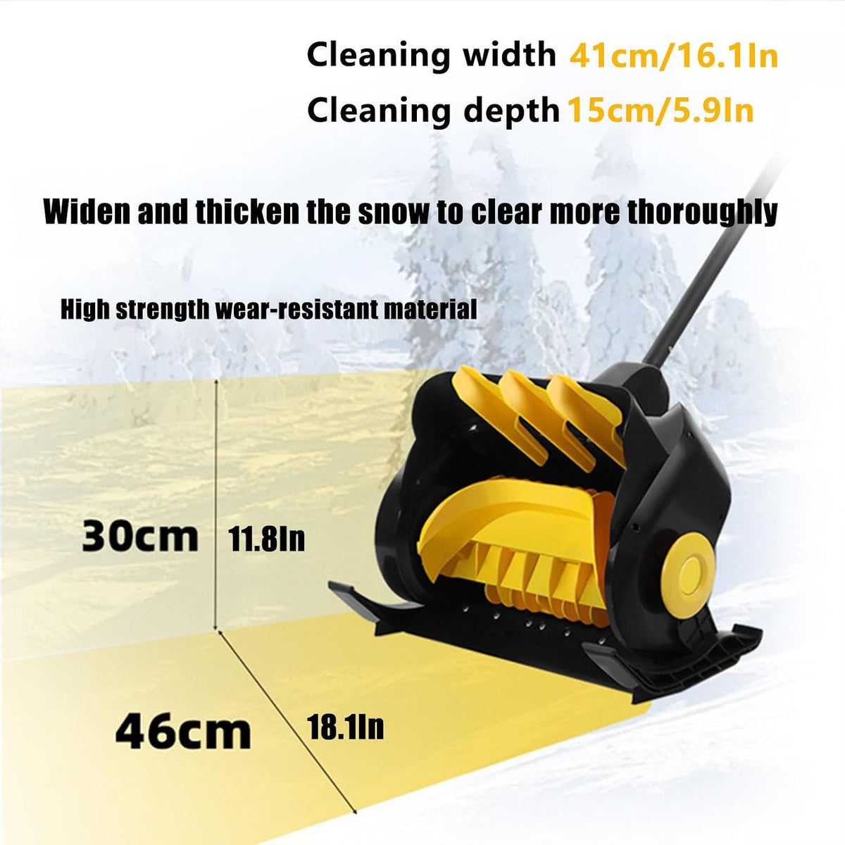 Cordless Snow Shovel, Snow Blower with Battery, Cordless Snow Blower, 15cm/5.9ln Handheld Electric Snow Thrower, Ideals for Driveway, Patio, and Deck Clearing,2xbattery