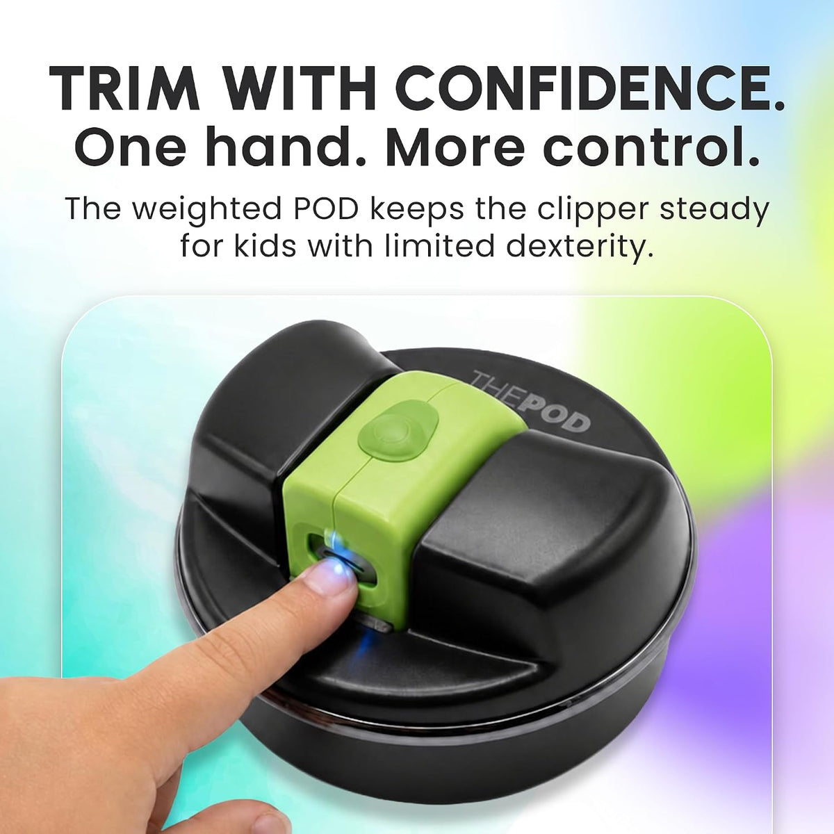 ClipDifferent Nail Clipper Combo: One-Handed Nail Clipper + Electric Nail Clipper & POD Adaptive Base for Child – Limb Difference, Lucky Fins, Cerebral Palsy, Limited Dexterity – Safety Slot