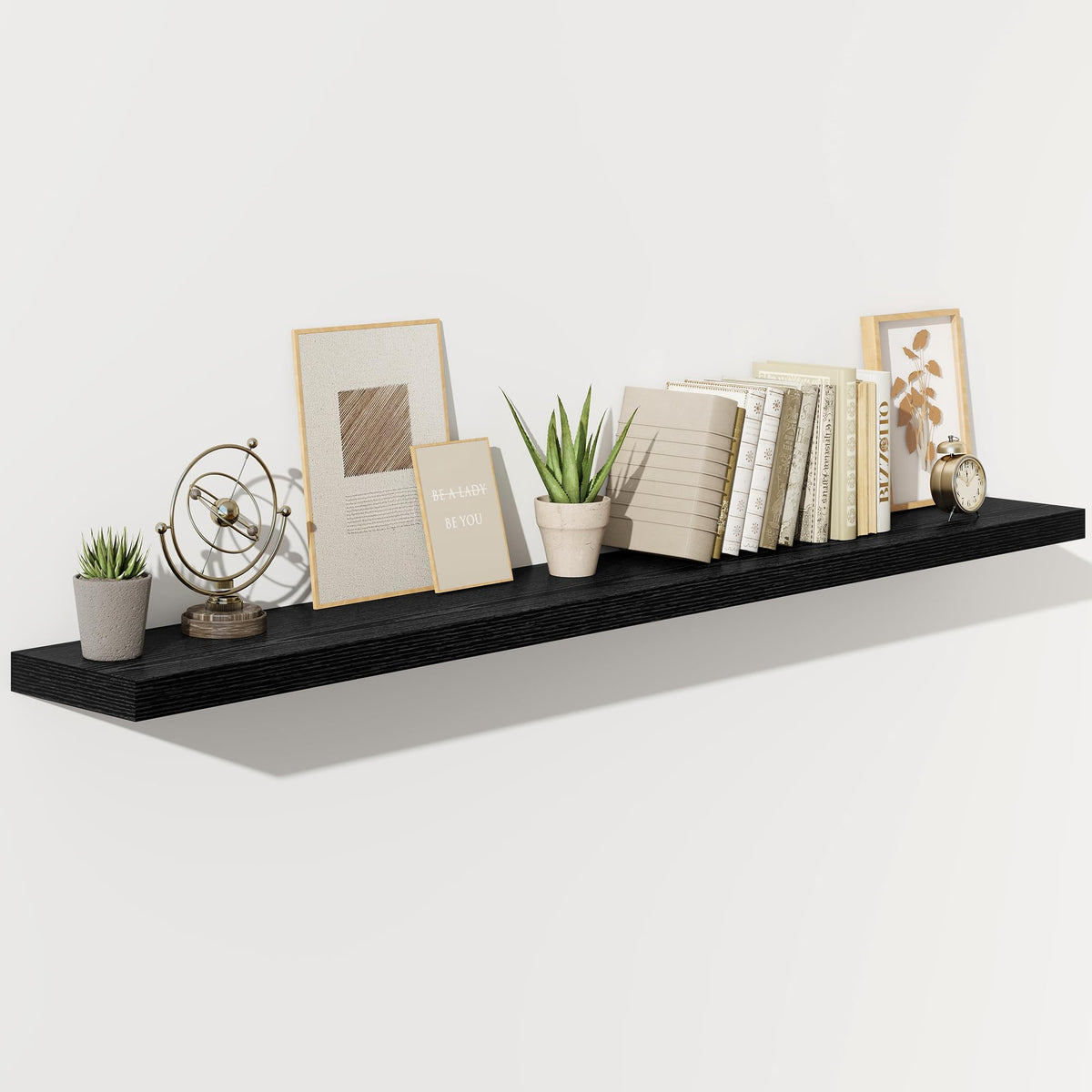 Fun Memories Floating Shelves - 2 Pack 12 Inch Rustic Wooden Wall Shelves - Extra Deeper & Thicker Wall Mounted Storage Shelf for Living Room, Kitchen, Farmhouse - 36" W x 12" D x 1.8" H - Brown