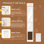 Large Dog Door for Sliding Glass Door, Aluminum Frame Doggie Door
