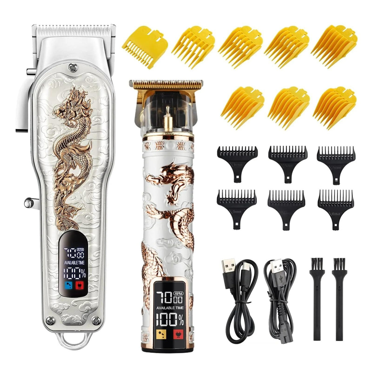 Razors Hair Clipper Electric LCD Hair Trimmer Cordless Shaver Trimmer 0mm Men Barber Hair Cutting Machine for Men Rechargeable USB(2)