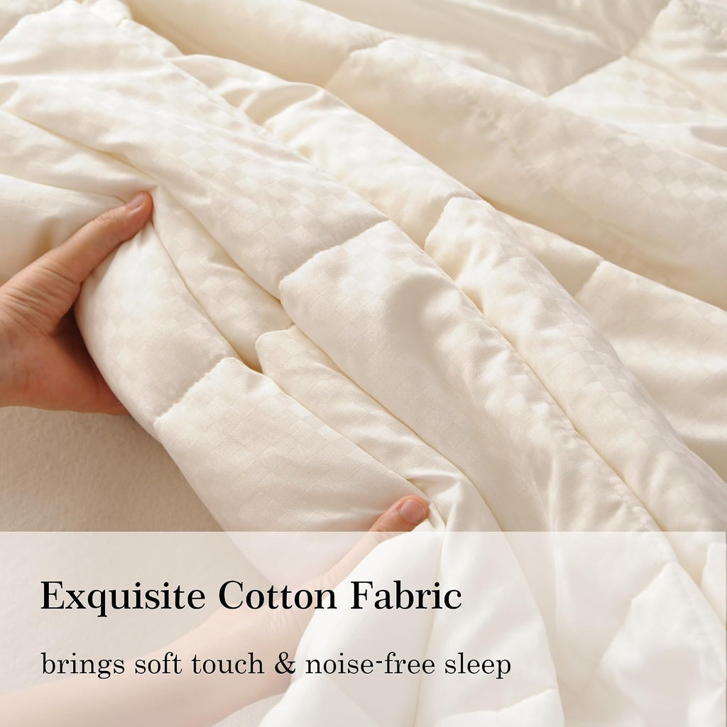 CUDDLE DREAMS Classic Wool Comforter (Midweight for All Season, Queen)