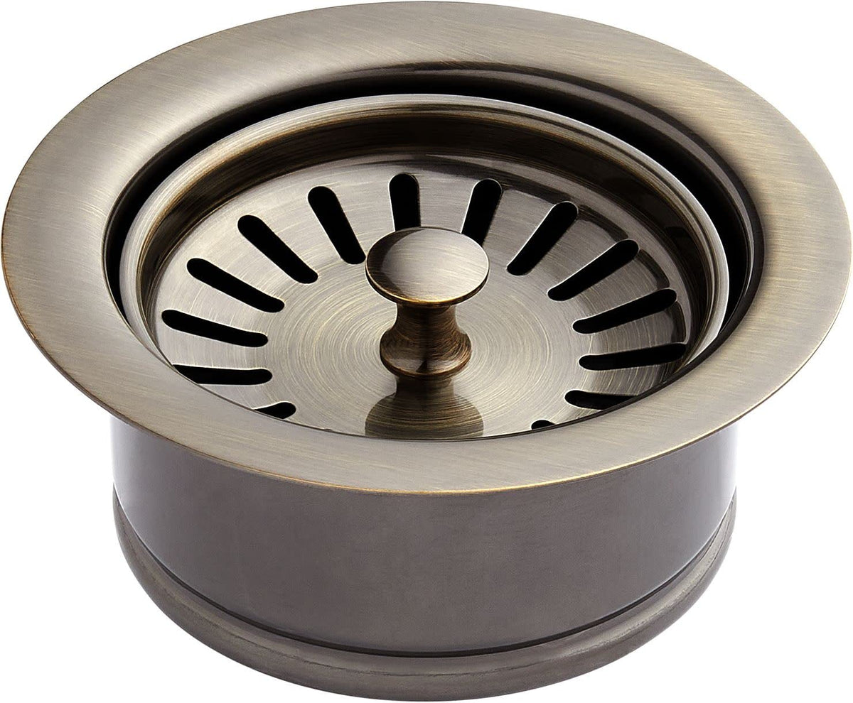 Signature Hardware 483692 4-1/2" Garbage Disposal Flange with Stopper for Sinks up to 5/8" Thick