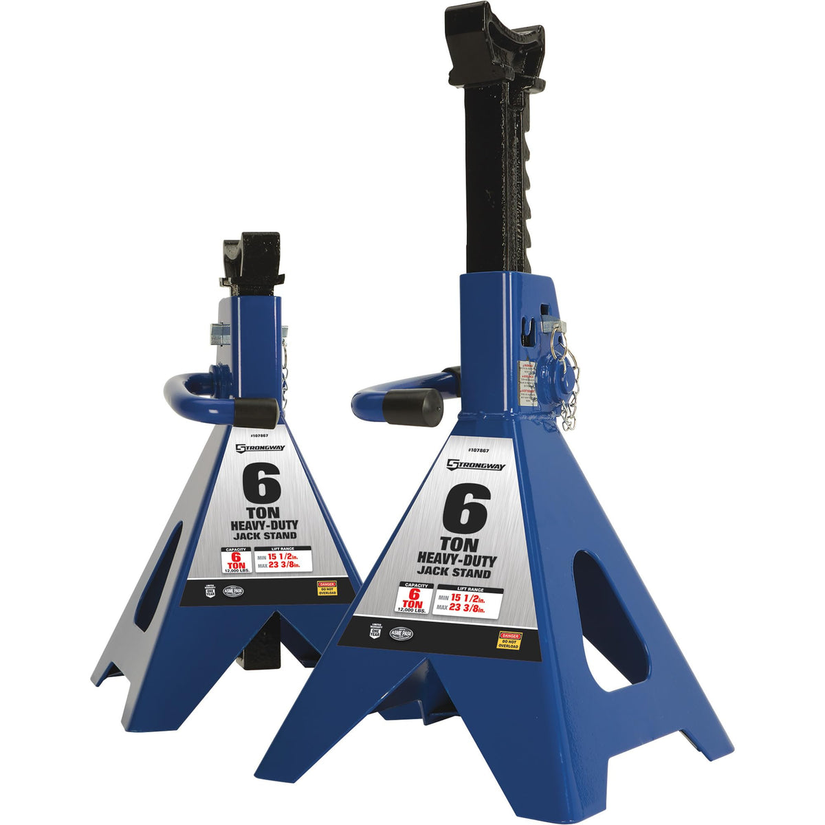 Strongway Double-Locking 12-Ton Jack Stands, 24,000-Lb., Pair