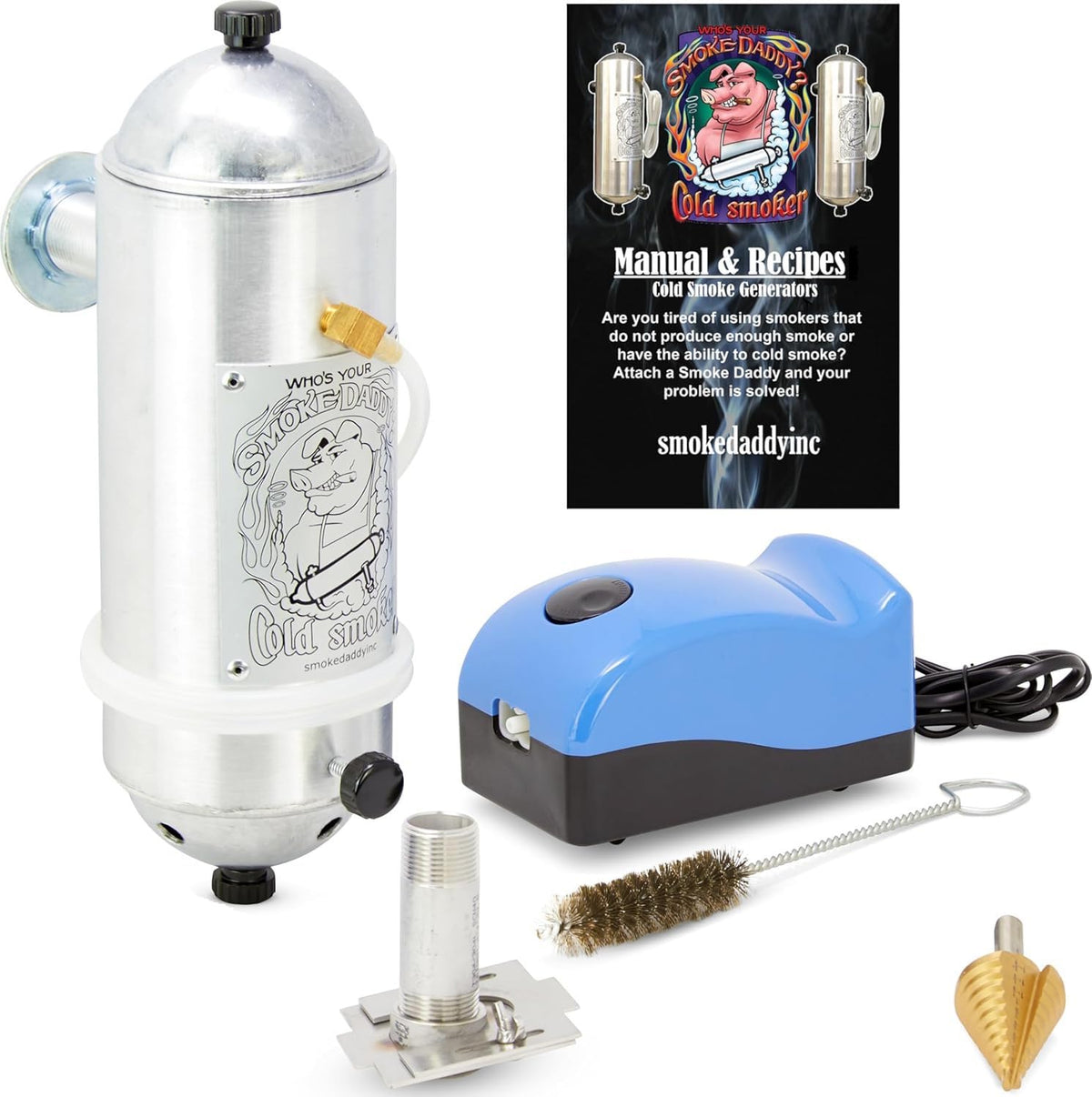 8-Inch Cold Smoke Generator – Heavy-Duty USA-Made Aluminum Body, Works with All BBQ & Pellet Grills – 45 min Burn Time