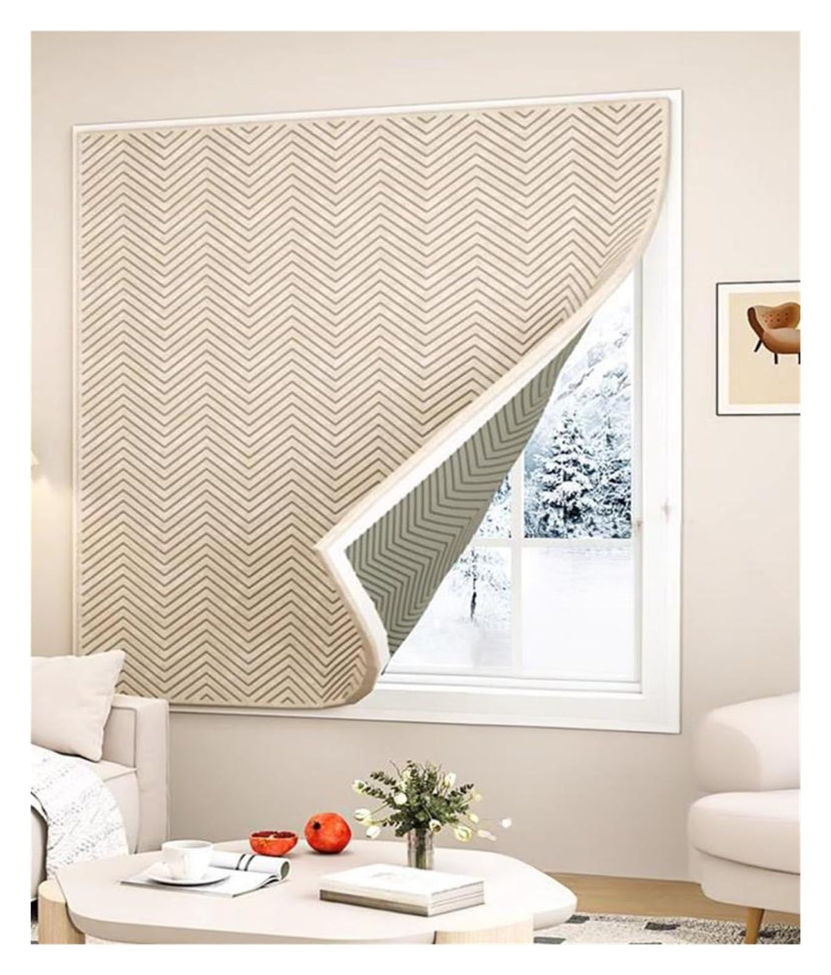 Window Cover for Winter,Winter Window Insulation,Window Insulation Kit Window Blanket Blackout Curtain Panels for Home Office Bedroom(Gray,200x200cm)