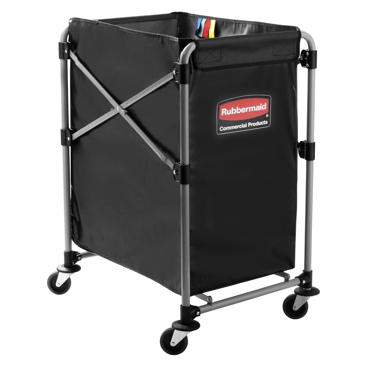 Rubbermaid Commercial Products Collapsible X-Cart, Black, 8 Bushel
